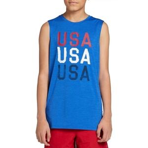 DSG ' BOYS MOVEMENT TANK TOP ' BLUE/USA '‎ SIZE EXTRA LARGE (18) '